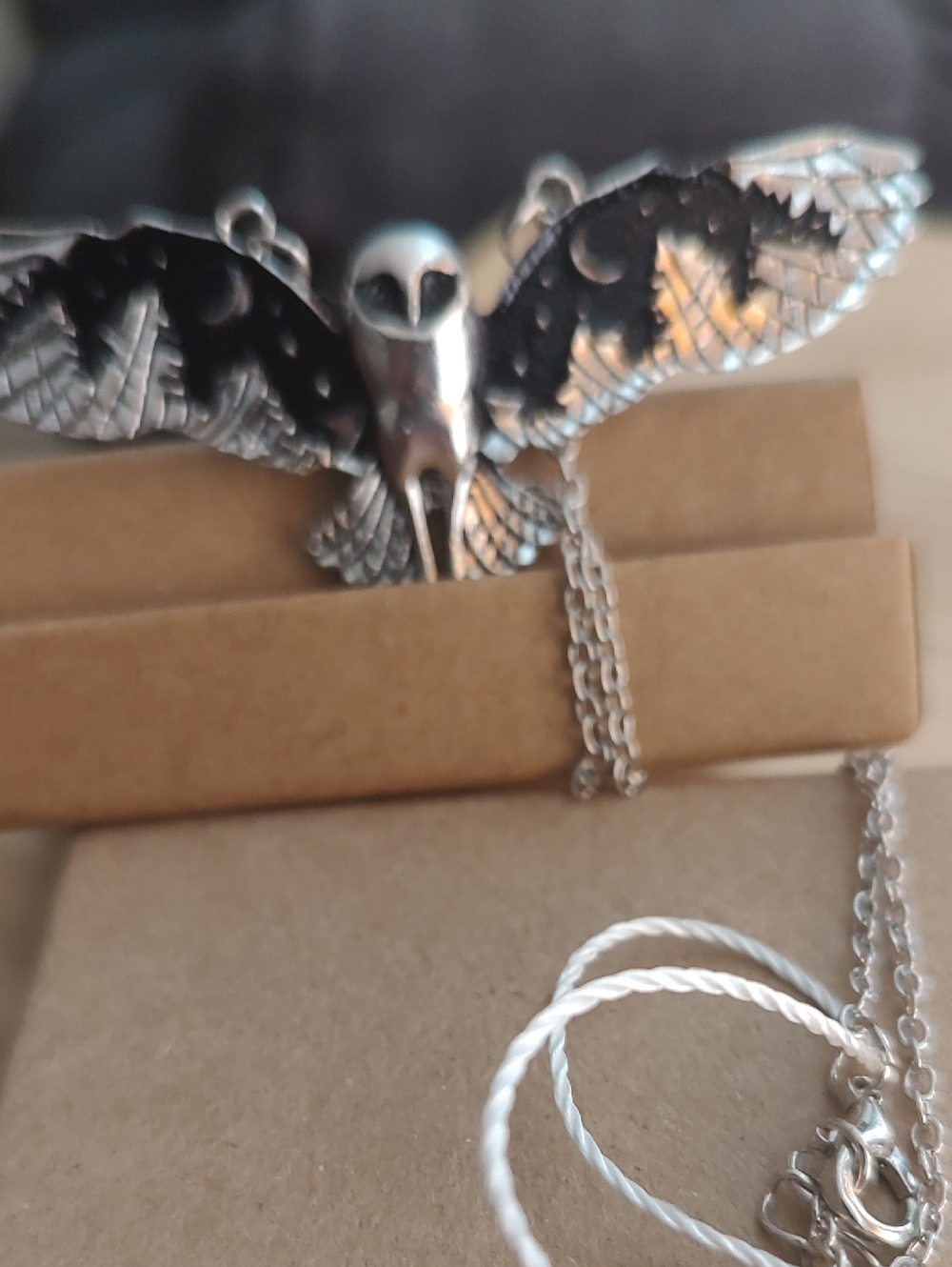 Silver Owl Pendant Necklace - Women's Jewelry